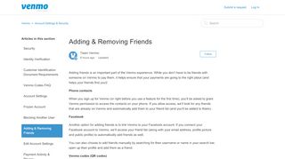 
                            13. Adding & Removing Friends – Venmo