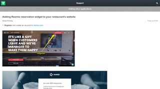 
                            10. Adding Resmio reservation widget to your restaurant's website – Support