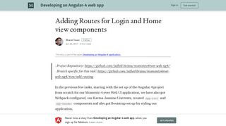 
                            6. Adding Routes for Login and Home view components – Developing ...