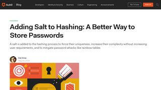 
                            10. Adding Salt to Hashing: A Better Way to Store Passwords - Auth0