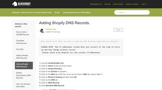 
                            7. Adding Shopify DNS Records. – Blacknight - Customer Service ...
