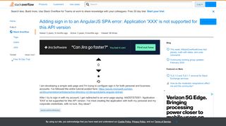 
                            12. Adding sign in to an AngularJS SPA error: Application 'XXX' is not ...