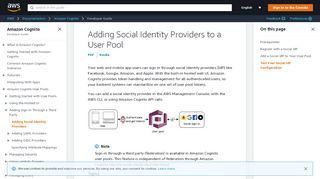 
                            3. Adding Social Identity Providers to a User Pool - Amazon Cognito
