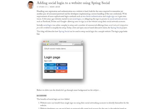 
                            13. Adding social login to a website using Spring Social | Callista Enterprise