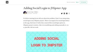 
                            3. Adding Social Login to JHipster App – Balvinder Singh – Medium