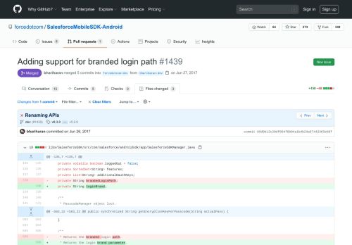 
                            6. Adding support for branded login path · Issue #1439 · forcedotcom ...