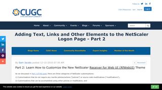 
                            13. Adding Text, Links and Other Elements to the NetScaler Logon Page ...