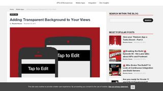
                            3. Adding Transparent Background to Your Views - Appcelerator