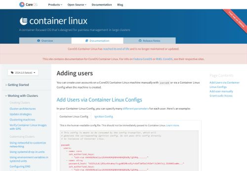 
                            7. Adding Users | Add Users on CoreOS Container Linux | CoreOS