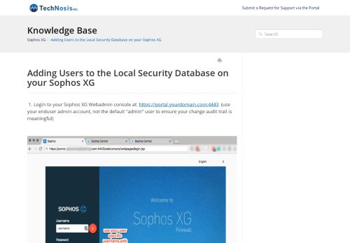 
                            11. Adding Users to the Local Security Database on your Sophos XG ...