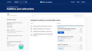 
                            5. Addition and subtraction | 3rd grade | Math | Khan Academy