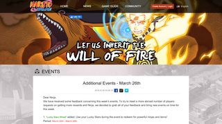 
                            4. Additional Events - March 26th - Naruto Online - Oasis Games