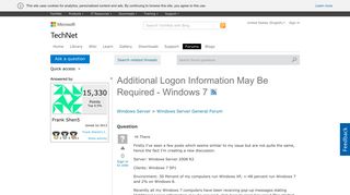 
                            2. Additional Logon Information May Be Required - Windows 7 - Microsoft