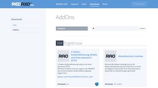 
                            11. AddOns / REDAXO Website