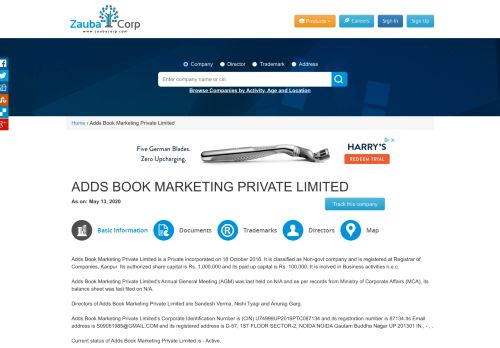 
                            1. ADDS BOOK MARKETING PRIVATE LIMITED - Company, directors ...