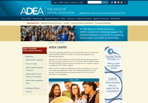 
                            4. ADEA CAAPID - American Dental Education Association