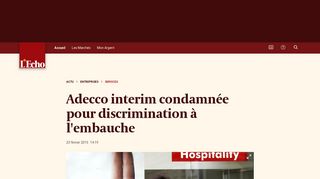 
                            7. Adecco interim condamnée pour discrimination à l'embauche | L'Echo