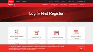 
                            6. Adecco - Log in and register