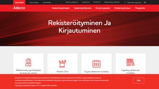 
                            8. Adecco - Rekisteröityminen ja kirjautuminen