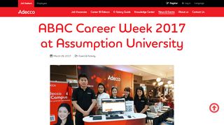 
                            8. Adecco Thailand - ABAC Career Week 2017 at Assumption University