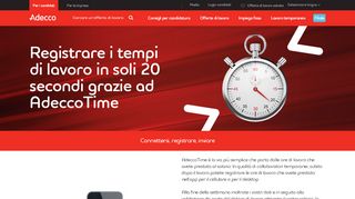 
                            3. AdeccoTime - Registrare i tempi di lavoro