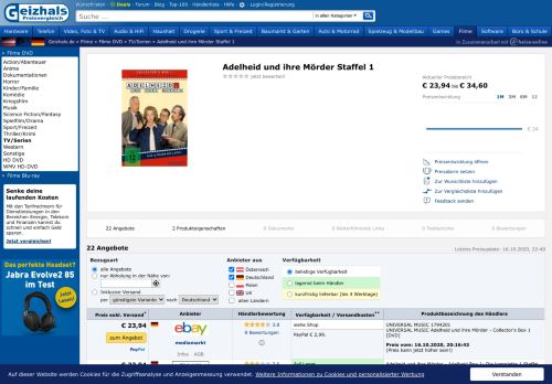 
                            11. Adelheid und ihre Mörder Staffel 1 ab € 21,93 (2019) | Preisvergleich ...