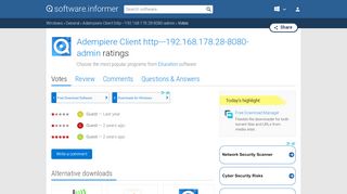 
                            3. Adempiere Client http---192.168.178.28-8080-admin: User ratings ...