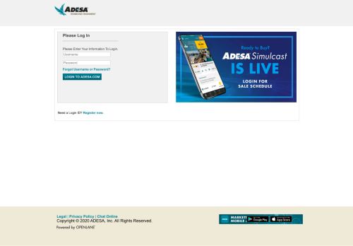 
                            1. Adesa Auctions - ADESA - Login