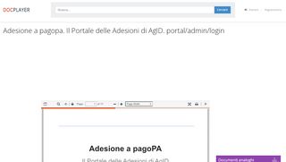 
                            9. Adesione a pagopa. Il Portale delle Adesioni di AgID. portal/admin ...