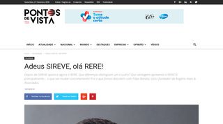 
                            7. Adeus SIREVE, olá RERE! - Revista Pontos de Vista