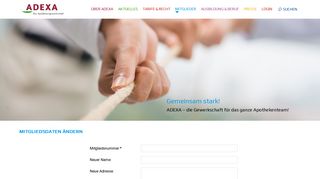 
                            4. ADEXA - Mitgliedsdaten ändern