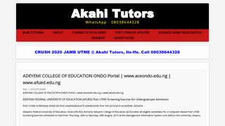 
                            13. ADEYEMI COLLEGE OF EDUCATION ONDO Portal | www.aceondo ...
