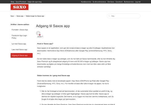 
                            7. Adgang til Saxo appen – Saxo