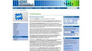 
                            9. ADHS-Deutschland - Nachteilsausgleich bei ADHS