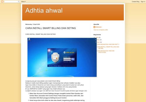 
                            1. Adhtia ahwal: CARA INSTALL SMART BILLING DAN SETING