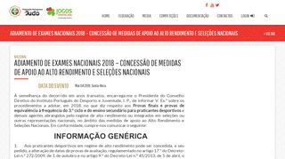 
                            12. Adiamento de Exames Nacionais 2018 - Concessão de Medidas de ...