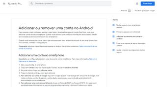 
                            3. Adicionar ou remover uma conta no Android - Ajuda ... - Google Support