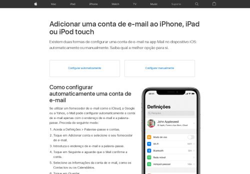 
                            8. Adicionar uma conta de e-mail ao iPhone, iPad ou iPod touch ...