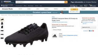 
                            9. Adidas Crazyquick Malice SG Blackout Rugby Stivali, Nero: Amazon.it ...