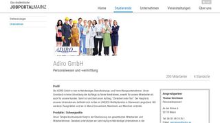 
                            12. Adiro GmbH - Jobportal Mainz