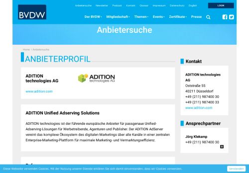 
                            2. ADITION technologies AG - Anbietersuche: Bundesverband Digitale ...