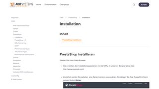 
                            9. ADITSYSTEMS - Die Installation von Prestashop