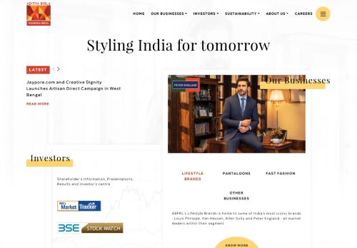 
                            9. Aditya Birla Fashion and Retail Ltd > Home