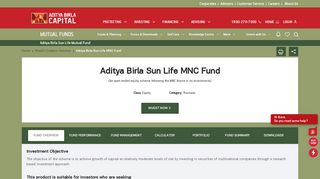 
                            2. Aditya Birla Sun Life MNC Fund |ABSL MNC Fund - ABSLMF