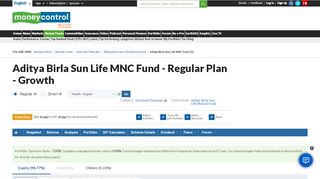 
                            6. Aditya Birla Sun Life MNC Fund (G) - Moneycontrol