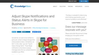 
                            12. Adjust Skype Notifications and Status Alerts in Skype for Business