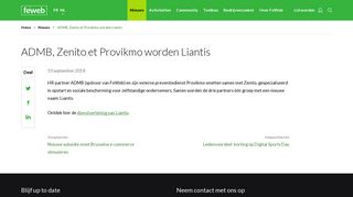 
                            5. ADMB, Zenito et Provikmo worden Liantis - FeWeb