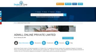 
                            2. ADMILL.ONLINE PRIVATE LIMITED - Company, directors and ...