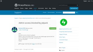 
                            9. Admin access blocked by jetpack | WordPress.org