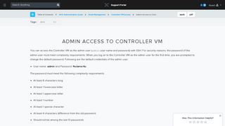 
                            2. Admin Access to Controller VM